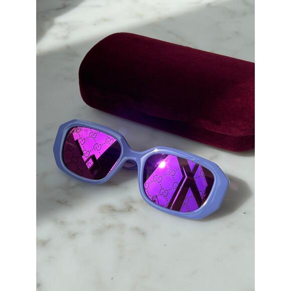 NEW Gucci GG1535S Lilac Logo Mirror Marmont Sunglasses main image 5